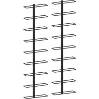 Longziming - Wand-Weinregale für 18 Flaschen 2 Stk. Schwarz Eisen von LONGZIMING