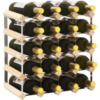 Longziming - Weinregal für 20 Flaschen Massivholz Kiefer von LONGZIMING