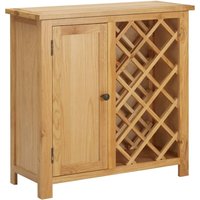 Longziming - Weinschrank für 11 Flaschen 80 x 32 x 80 cm Eiche Massivholz von LONGZIMING