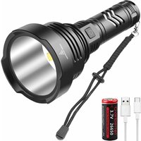 Longziming - XHP90 Ultrastarke Taschenlampe 10000 Lumen usb wiederaufladbar 5 Modi Taktische Polizei Militär Taschenlampe für den Außenbereich mit von LONGZIMING