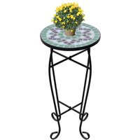Mosaik Beistelltisch Tisch Bistrotisch Blumenständer Grün von LONGZIMING