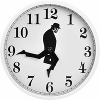 Mon-Ty Pyth on Inspired Silly Walk Wanduhr, Ministry of Silly Walks Uhr, Walking Man Silent Wanduhr, Wanduhr, von der britischen Komödie inspiriert, von LONGZIMING