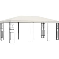 Longziming - Pavillon 3×6 m Creme Stoff von LONGZIMING