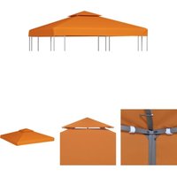 Longziming - The Living Store Pavillon-Ersatzdach 310 g/m² Orange 3x3 m - Dächer für Pavillions - Orange von LONGZIMING