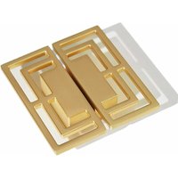 Set mit 6 Schubladengriffen aus gebürstetem Gold, elegante goldene Kupfergriffe, Schrankgriffe für TV-Schrank, elegante, moderne chinesische von LONGZIMING