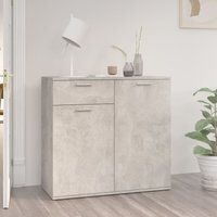 Sideboard Betongrau 80x36x75 cm Spanplatte von LONGZIMING