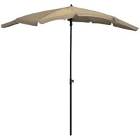 Longziming - Sonnenschirm mit Mast 200x130 cm Taupe von LONGZIMING