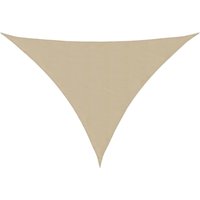 Longziming - Sonnensegel Oxford-Gewebe Dreieckig 3x4x4 m Beige von LONGZIMING