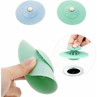 Spülenstopper 2 Stück Universal-Abflussstopper Badewannenstopper Universal-Küchenspüle für Waschbecken Badezimmer Küche (Blau und Grün) von LONGZIMING