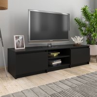 TV-Schrank Schwarz 140×40×35,5 cm Spanplatte von LONGZIMING