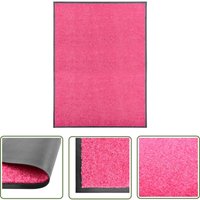 The Living Store Fußmatte Waschbar Rosa 90x120 cm - Innenfußmatte - Außentürmatte - Anti-Rutschmatte - Waschebene Fußmatte - Polyester Fußmatte von LONGZIMING
