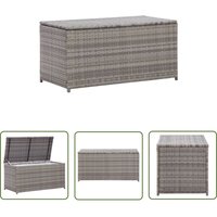 Longziming - The Living Store Gartenbox Poly Rattan 100x50x50 cm Grau - Außenaufbewahrung - Gartenkiste - Gartenbox - Stauraum Im Freien - Wetterfest von LONGZIMING