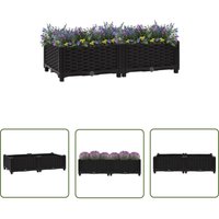 The Living Store Hochbeet 80x40x23 cm Polypropylen - Hochbeet - Pflanzkasten - Gartenmöbel - Kunststoffbehälter - Outdoor Dekoration von LONGZIMING