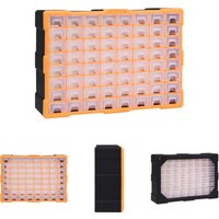The Living Store Multi-Schubladen-Organizer mit 64 Schubladen 52x16x37,5 cm - Werkzeugkästen - Orange von LONGZIMING