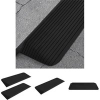 Longziming - The Living Store Schwellenrampen 2 Stk. 110x41x5 cm Gummi - Verkehrsschilder von LONGZIMING