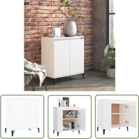 The Living Store Sideboard Weiß 60x35x70 cm Holzwerkstoff - Industrielles Sideboard - Weißes Sideboard - Regal Mit Türen - Wohnzimmermöbel The Living Store Sideboard Weiß 60x35x70 cm Holzwerkstoff - Industrielles Sideboard - Weißes Sideboard - Regal Mit Türen - Wohnzimmermöbel von LONGZIMING