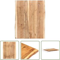 The Living Store Tischplatte Massivholz Akazie 80x(50-60)x3,8 cm - Holztischplatte - Akazienholzttischplatte - Massivholz Tischplatte von LONGZIMING