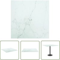 Longziming - The Living Store Tischplatte Weiß 50x50 cm 6 mm Hartglas in Marmoroptik - Tischplatte - Glastischplatte - Marmor Design - Esstisch Longziming - The Living Store Tischplatte Weiß 50x50 cm 6 mm Hartglas in Marmoroptik - Tischplatte - Glastischplatte - Marmor Design - Esstisch von LONGZIMING