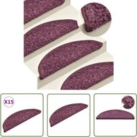 The Living Store Treppenmatten 15 Stk. Dunkelviolett 56x17x3 cm - Stufenmatte - Treppenmatte - Treppenläufer - Trittschutz - Rutschfeste Matte The Living Store Treppenmatten 15 Stk. Dunkelviolett 56x17x3 cm - Stufenmatte - Treppenmatte - Treppenläufer - Trittschutz - Rutschfeste Matte von LONGZIMING