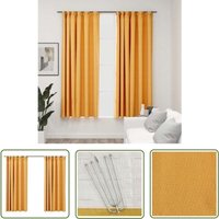 The Living Store Verdunkelungsvorhänge Haken Leinenoptik 2 Stk. Gelb 140x175 cm - Verdunkelungsvorhänge - Leinenlook - Gelbe Vorhänge The Living Store Verdunkelungsvorhänge Haken Leinenoptik 2 Stk. Gelb 140x175 cm - Verdunkelungsvorhänge - Leinenlook - Gelbe Vorhänge von LONGZIMING