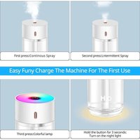 Ultraschall-Mini-Luftbefeuchter, mit 7 Farb-Atemlichtern, 3 Wattestäbchen, automatischer Abschaltung, 2 Nebelmodi, USB-Baby-Luftbefeuchter Ultraschall-Mini-Luftbefeuchter, mit 7 Farb-Atemlichtern, 3 Wattestäbchen, automatischer Abschaltung, 2 Nebelmodi, USB-Baby-Luftbefeuchter von LONGZIMING