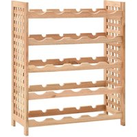 Weinregal für 25 Flaschen Nussbaumholz Massiv 63x25x73 cm von LONGZIMING