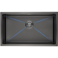 Lonheo - Edelstahl Spülbecken 74 x 44cm für ab 80cm Unterschrank, Küchenspüle Edelstahlspüle inkl. Ablaufgarnitur von LONHEO