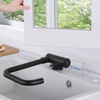 Lonheo - Hochdruck Vorfenster Küchenarmatur Umklappbar Spültischarmatur, Einhebelmischer 360° Drehbar aus Edelstahl Wasserhahn Küche, Schwarz von LONHEO