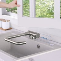 Lonheo - Hochdruck Vorfenster Küchenarmatur Umklappbar Spültischarmatur, Einhebelmischer 360° Drehbar aus Edelstahl Wasserhahn Küche, Gebürstet von LONHEO