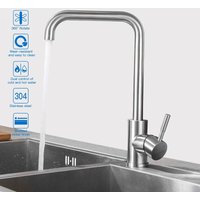 Lonheo - Niederdruck Küchenarmatur Edelstahl Wasserhahn Küche 360° Drehbar Spültischarmatur Mischbatterie mit Abnehmbarer Luftsprudler von LONHEO