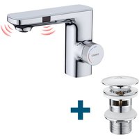 Lonheo Max - Lonheo Zwei Infrarotsensor Wasserhahn Automatik Waschtischarmatur + Ablaufgarnitur mit Überlauf, Einhandmischer Wasserhahn Bad mit Pop Lonheo Max - Lonheo Zwei Infrarotsensor Wasserhahn Automatik Waschtischarmatur + Ablaufgarnitur mit Überlauf, Einhandmischer Wasserhahn Bad mit Pop von LONHEO MAX