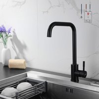 Lonheo - Niederdruck armatur Küche Wasserhahn Küche Armatur aus Edelstahl, 360° Schwenkbar Küche Mischbatterie Einhebelmischer für Kaltwasser und von LONHEO