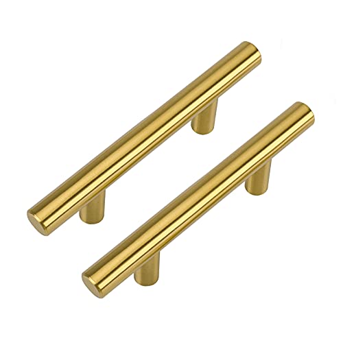 LONTON 20 Stück Möbelgriffe Gold 64mm lochabstand Schrankgriffe Gold Griffe für Küchenschränke, Türgriffe Kücheschrank Schrankgriffe Edelstahl Griffe in Gold von LONTAN