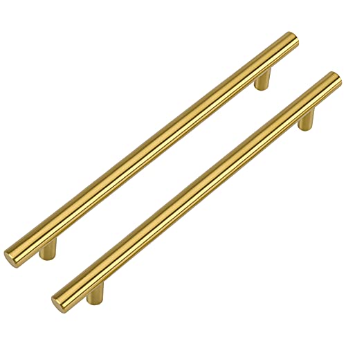 LONTON 5 Stück Möbelgriffe Gold 160mm lochabstand Schrankgriffe Gold Griffe für Küchenschränke Küchengriffe Gold Griffe Möbel Gold Griffe Messing Möbelgriffe Schrankgriffe von LONTAN