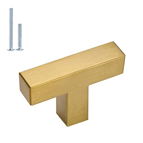 LONTAN 1 Stück Schrankknöpfe Möbelknöpfe Küchenknöpfe Möbelknauf Edelstahl Gold Möbelknöpfe Messing Schubladenknöpfe Kommodenknöpfe von LONTAN