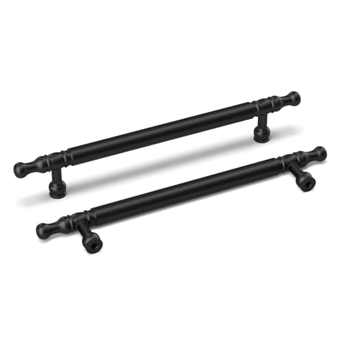 LONTAN 10 Stück Schrankgriffe Schwarz Griffe für Küchenschränke Schrankgriffe Vintage Küchengriffe 160mm Lochabstand Griff Schwarz Möbelgriffe Vintage von LONTAN