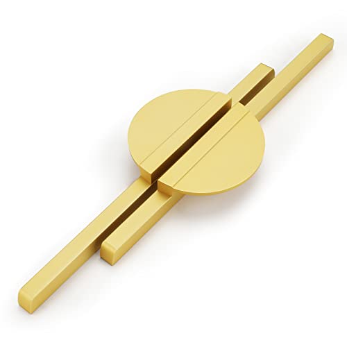 LONTAN 4 Stück Schrankgriffe Gold Griffe für Küchenschränke 128mm lochabstand Möbelgriffe Goldene Griffe Halbrunder Schrankgriff Küchenschrank Griffe Möbelgriffe Messing Griffe von LONTAN