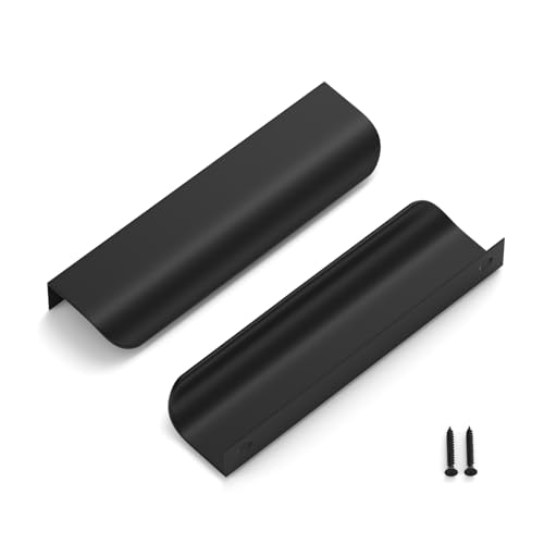 LONTAN 4 Stück Versteckte Schrankgriffe Schwarz 128mm - Verdeckte Griffleiste, Schubladengriffe, Möbelgriffe, Küchengriffe, Türgriffe aus Aluminium LONTAN 4 Stück Versteckte Schrankgriffe Schwarz 128mm - Verdeckte Griffleiste, Schubladengriffe, Möbelgriffe, Küchengriffe, Türgriffe aus Aluminium von LONTAN