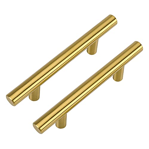 LONTON 20 Stück Möbelgriffe Gold 76mm lochabstand Schrankgriffe Gold Griffe für Küchenschränke, Türgriffe Kücheschrank Schrankgriffe Edelstahl Griffe in Gold von LONTAN