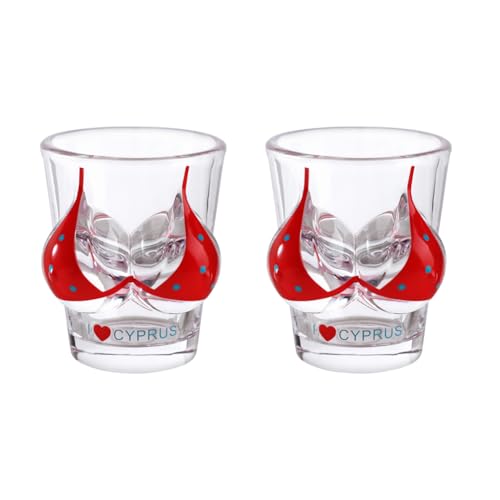 LONTG Kleine Gläser Schnapsgläser 2er Whiskeygläser Lustige Shotgläser 55ML Alkohol Gläser Cocktailgläser Glas Partygläser Modern Trinkgläser Mini Saftgläser für Partys Geburtstag Hause von LONTG