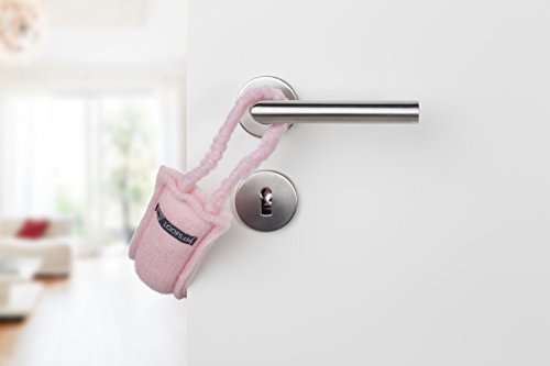 LOOFS-Design 460001-8 Tür Klemmschutz Türstopper Türkordel Türboy Doorstop klein, 25 Lx 7 H x 5 W, ROSA von LOOFS-Design