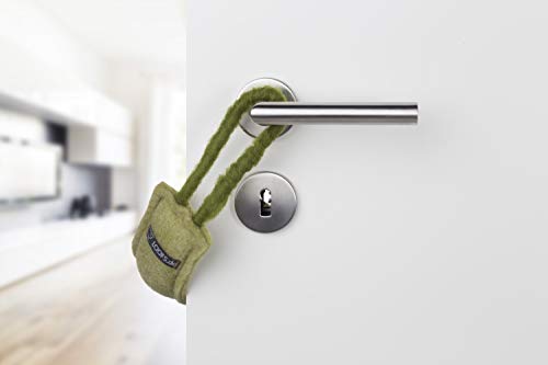 LOOFS-Design Tür Klemmschutz Türstopper Türkordel Türboy Doorstop klein HELLGRÜN von LOOFS-Design