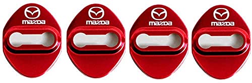 4 Stück Edelstahl Auto Türschloss Abdeckung für Mazda 3 6 Miata MX-5 CX-3 CX-5 CX-9, Edelstahl Auto Türschlossabdeckung, Door Lock Cover Zubehör Türverriegelung Abdeckung von LOOFSAF