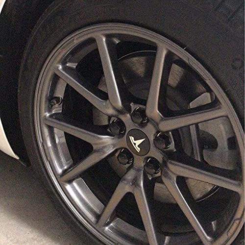 LOOFSAF 4 Stück Radnabenkappen für Tesla Model S X 3 60mm, Nabendeckel Nabenkappen Felgendeckel Felgenkappen Radnabenabdeckung Radnabendeckel aus Acrylnitril-Butadien-Styrol von LOOFSAF