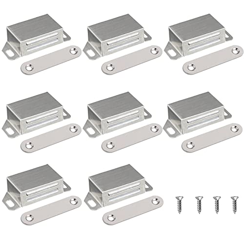 Magnetschnäpper Schranktür Magnet - LOOGI Magnetverschluss Türmagnete Türschließer Türmagnet Möbelmagnet, Edelstahl 10KG Stark Schrankmagnete für Schranktüren Schubladen Balkontür Möbel (8 Stück) von LOOGI