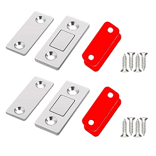 Magnetschnäpper Ultra Dünn Tür Magnet, LOOGI 2 Stück Magnetverschluss Stark Magnete Türmagnete Selbstklebend Türschließer Türmagnet Schrankmagnete für Schranktüren Schubladen Möbel von LOOGI