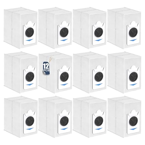 12 Stück Kompatibel mit EcovacS Deebot T30S Combo/X2 Combo Taubsauger,2.9L Großer Kapazität Staubsaugerbeutel Sbeutel Ersatz（Nicht anwendbar auf T30 ） von LOOHAOC