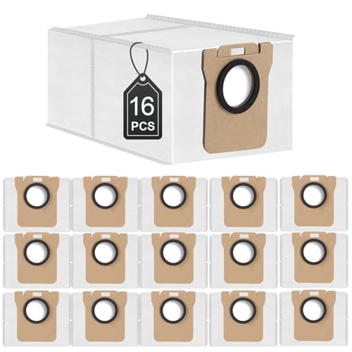 16 Stück Staubsaugerbeutel kompatibel mit L10s Ultra/Xiaom i X10+/Dream e L10 Ultra/L10s Pro Ultra / L20 Ultra/X40 Ultra Saugroboter,Staubbeutel Ersatz Beutel Zubehörset Ersatzteile von LOOHAOC