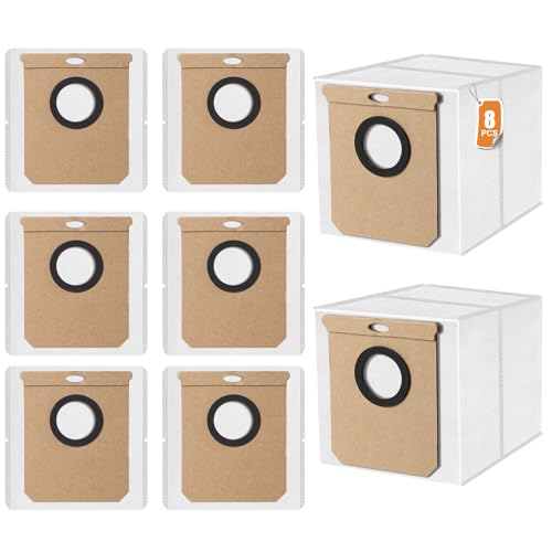 8 Stück Staubbeutel für Conga Home 10000/8090 Ultra, 9090 AI,Conga 9590,Conga 9590+,Conga 10090 AI,eufy L50 SES, L60 SES Staubsauger Absaugstation von LOOHAOC