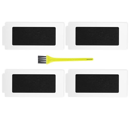 LOOHAOC 4 Stück HEPA Filter für Ecovacs DEEBOT T30 Pro Omni/T30 Omni/T30S Combo/T30S/T30S PRO/Roboter Staubsauger Filter Kit, Ersatzteile 4 Filter mit 1 Reinigungsbürste von LOOHAOC